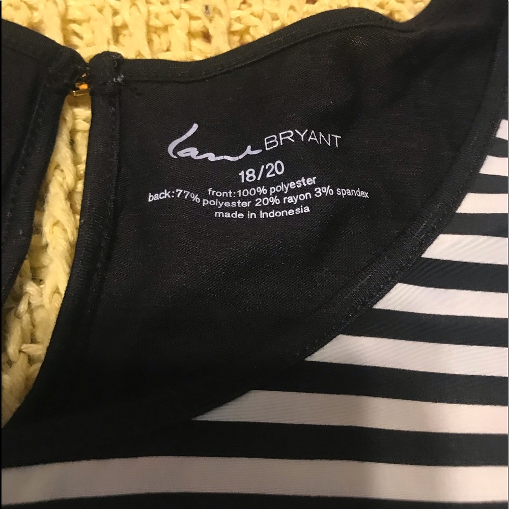 Blk & white stripped tank